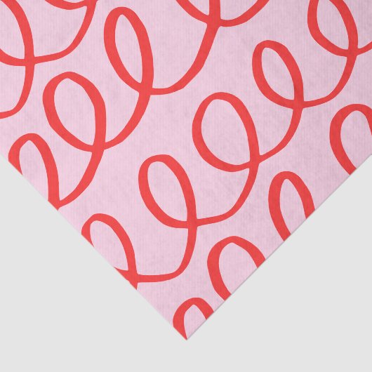 Roze en rood Abstract papier (Detail)