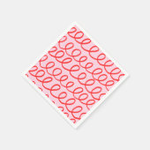 Roze en rood Abstract papier Servet (Hoek)