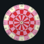 roze en rood dartbord<br><div class="desc">roze en rood kunstbord</div>