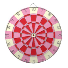 roze en rood dartbord