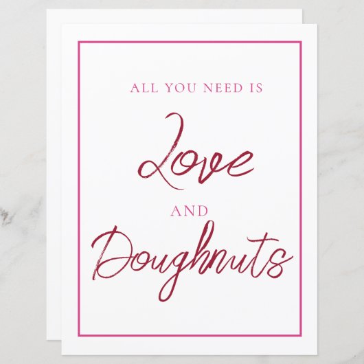 Roze en Rood Doughnut teken (Voorkant / Achterkant)