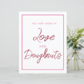 Roze en Rood Doughnut teken (Staand voorkant)