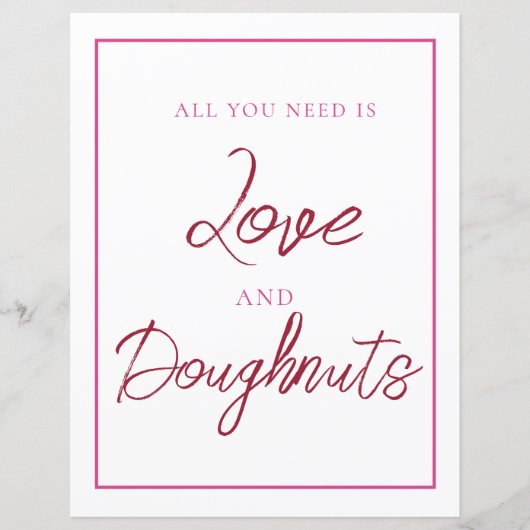 Roze en Rood Doughnut teken (Voorkant)