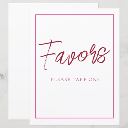 Roze en Rood Favorieteken (Voorkant / Achterkant)