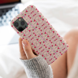 Roze en rood Floral patroon Stijlvol Case-Mate iPhone 14 Pro Max Hoesje