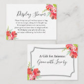 Roze en rood gekleurd Vrijgezellenfeest voor Flore Informatiekaartje (Voorkant / Achterkant)