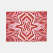 Roze en Rood Geometrisch Patroon (regelbare kleur) Fleece Deken (Voorkant (Horizontaal))