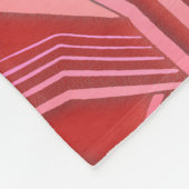 Roze en Rood Geometrisch Patroon (regelbare kleur) Fleece Deken (Hoek)