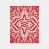 Roze en Rood Geometrisch Patroon (regelbare kleur) Fleece Deken (Voorkant)