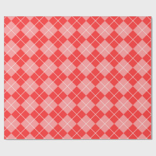Roze en rood geplakt verpakkingspapier cadeaupapier
