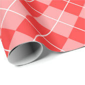 Roze en rood geplakt verpakkingspapier cadeaupapier (Rol Hoek)