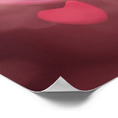 Roze en rood handgemaakt papier Heart Flower Poster (Hoek)