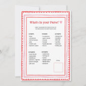 Roze en Rood Hart Baby Shower Handtas Spelkaarten Kaart (Voorkant)