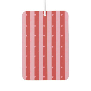 Roze en rood, hart gestreept  luchtverfrisser