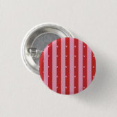 Roze en rood, hart gestreept ronde button 3,2 cm (Voorkant /achterkant)