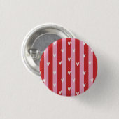 Roze en rood, hart gestreept ronde button 3,2 cm (Voorkant /achterkant)