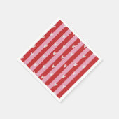 Roze en rood, hart gestreept servet (Hoek)