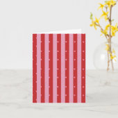 Roze en rood, hart gestreepte kaart (Gele Bloem)