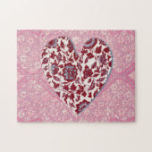 Roze en Rood Hart Liefde of Valentijn Puzzel (Horizontaal)
