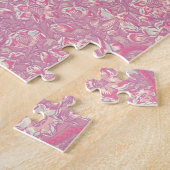 Roze en Rood Hart Liefde of Valentijn Puzzel Legpuzzel (Zijkant)