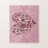 Roze en Rood Hart Liefde of Valentijn Puzzel Legpuzzel (Verticaal)