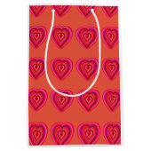 Roze en rood hart medium cadeauzakje (Voorkant)