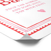 Roze en Rood Hart Momosa Bar Teken Poster (Hoek)