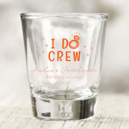 Roze en Rood I Do Crew Schets Bachelorette Feest Shot Glas