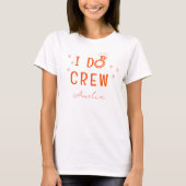Roze en Rood I Do Crew Sketch Bachelorette Party T-shirt (Voorkant)