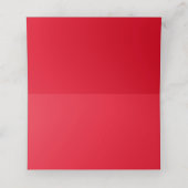 Roze en Rood Modern Minimalistisch Plaatskaartje (Binnenkant ongevouwen)