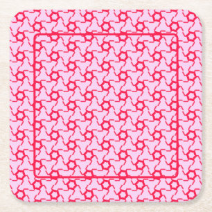 Roze en Rood Mozaïek Kartonnen Onderzetters
