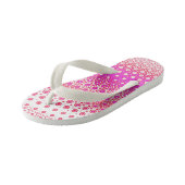 Roze en Rood Mozaïek Kinder Teenslippers (Schuin)