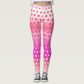 Roze en Rood Mozaïek Leggings (Voorkant)