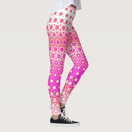 Roze en Rood Mozaïek Leggings (Rechts)