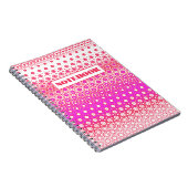 Roze en Rood Mozaïek Notitieboek (Rechterzijde)