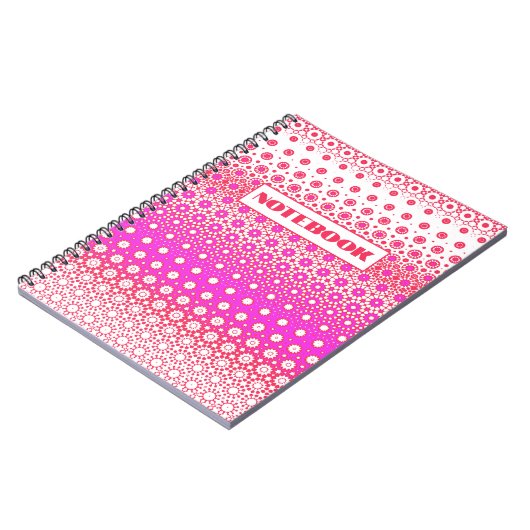 Roze en Rood Mozaïek Notitieboek (Linkerzijde)