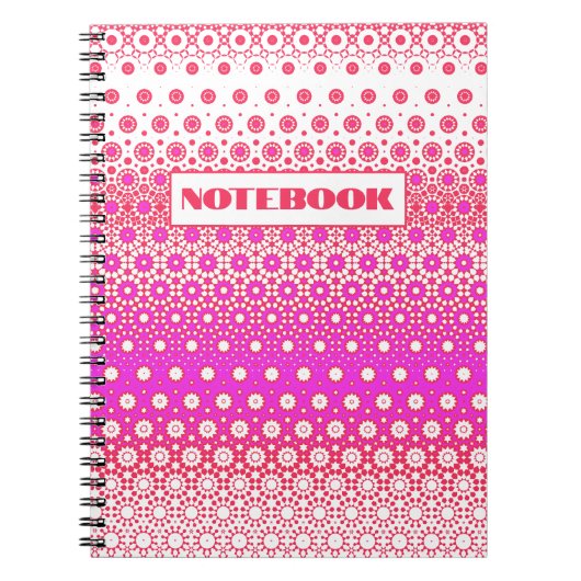 Roze en Rood Mozaïek Notitieboek (Voorkant)
