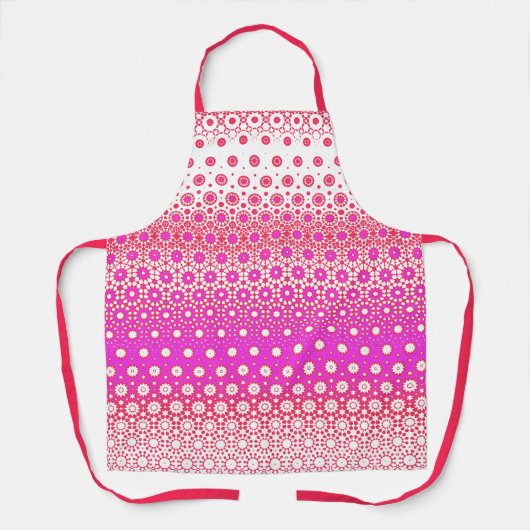 Roze en Rood Mozaïek Schort (Voorkant)