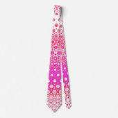 Roze en Rood Mozaïek Stropdas (Voorkant)