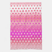 Roze en Rood Mozaïek Theedoek (Verticaal)