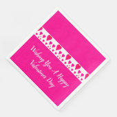 Roze en rood servet (Hoek)