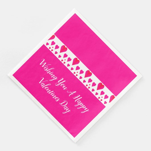 Roze en rood servet (Hoek)