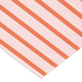 Roze en Rood Streeppatroon Korte Tafelloper (Hoek)