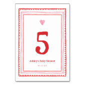 Roze en Rood Valentijnse Hartpartij Kaart (Voorkant)