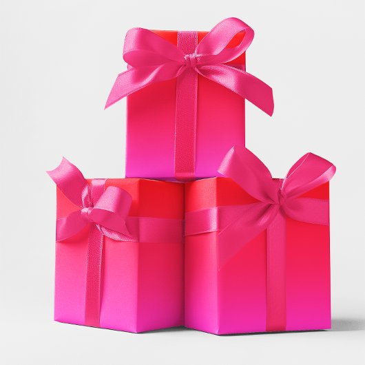 Roze en Rood Verlopen Cadeaupapier