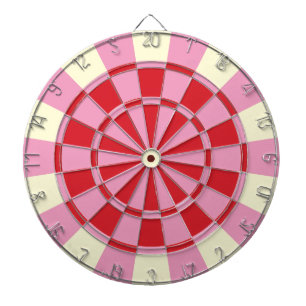 Roze en rood vintage dartbord