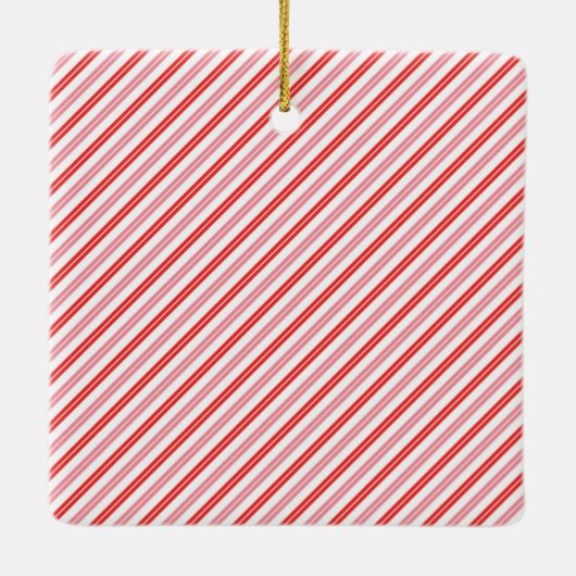 Roze en rood | Vrolijk en helder Keramisch Ornament (Achterkant)