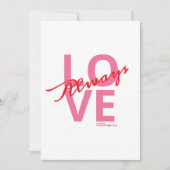 Roze en rood zijn altijd dol op happy Valentijn’s  Feestdagenkaart (Voorkant)