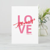 Roze en rood zijn altijd dol op happy Valentijn’s  Feestdagenkaart (Staand voorkant)