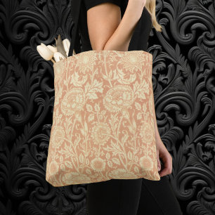 Roze en roos door William Morris, Vintage Bloemen Tote Bag